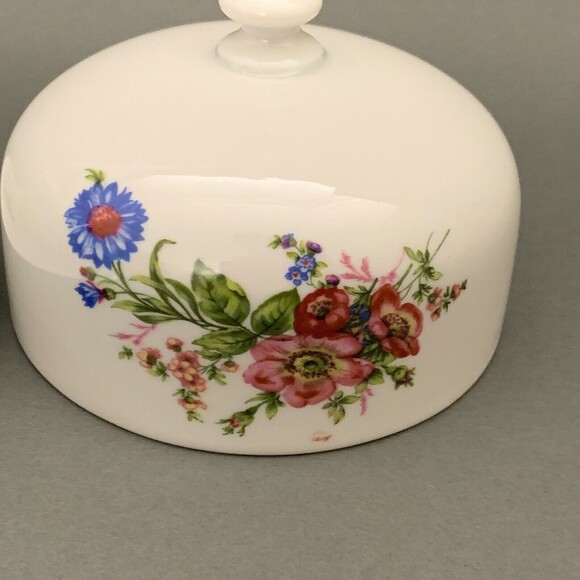 Henneberg Porzellan 1977 Covered Cheese Butter Dish German Democratic Republic - Picture 5 of 7